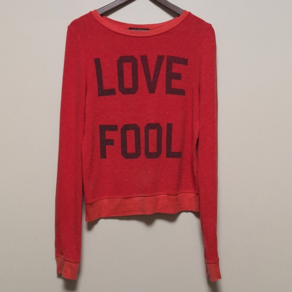 Wildfox Sweaters - Wildfox "love fool" red sweater